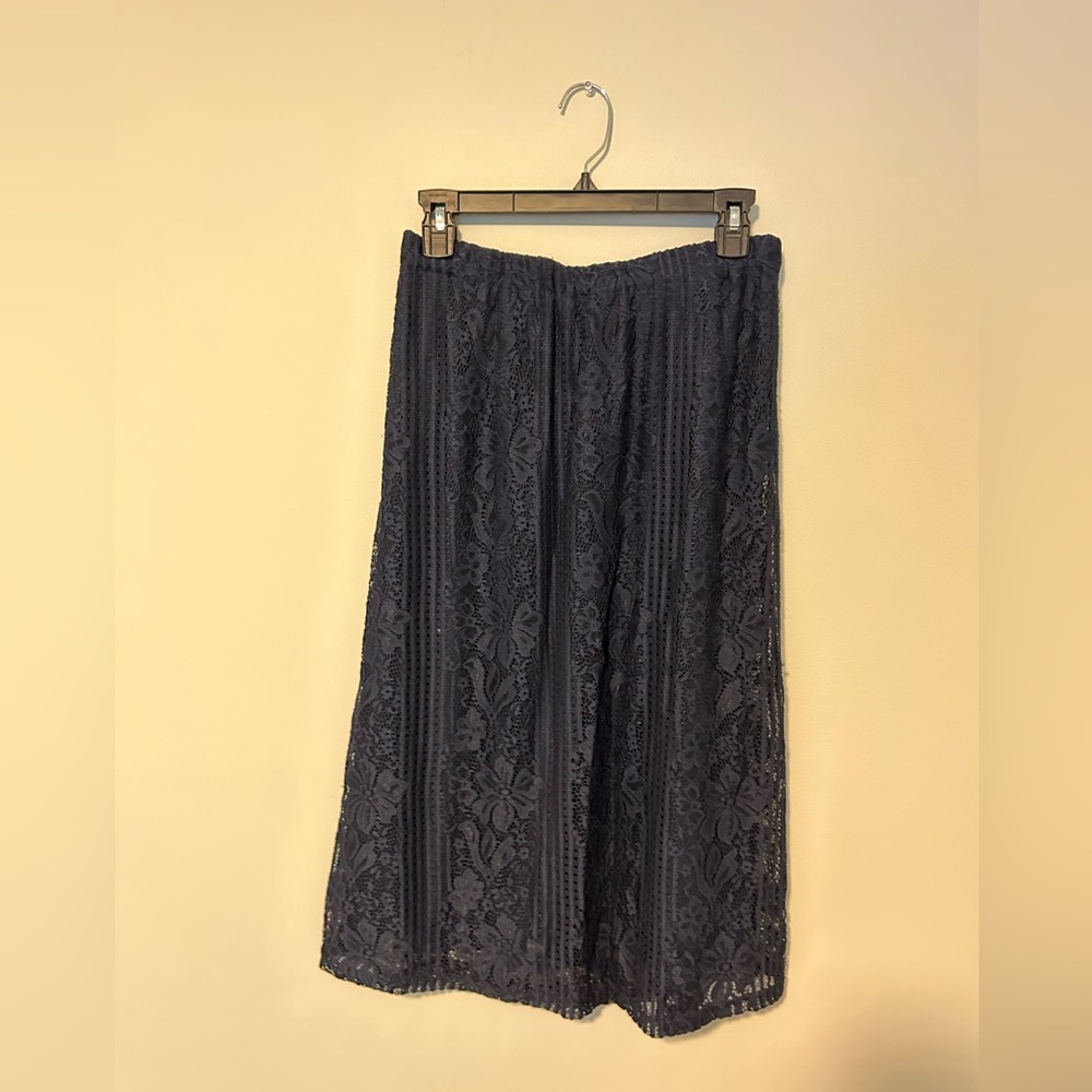 Navy lace skirt